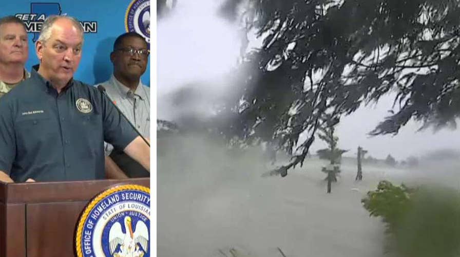 Louisiana governor holds press conference on Hurricane Barry