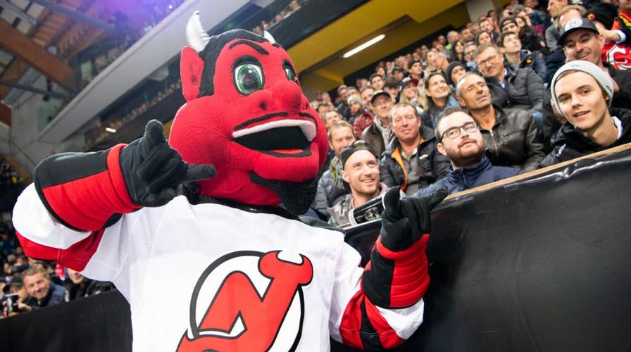 New Jersey Devils mascot shatters window at child's birthday party
