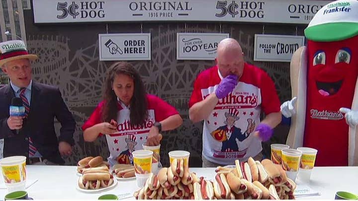 'Fox &amp; Friends' celebrates National Hotdog Day with an eating contest