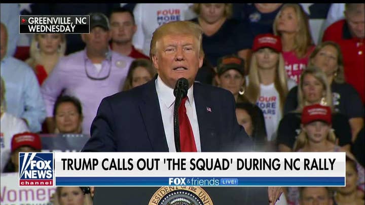 'Fox &amp; Friends' hosts on Trump's North Carolina rally: 2020 race is becoming Trump vs. The Squad