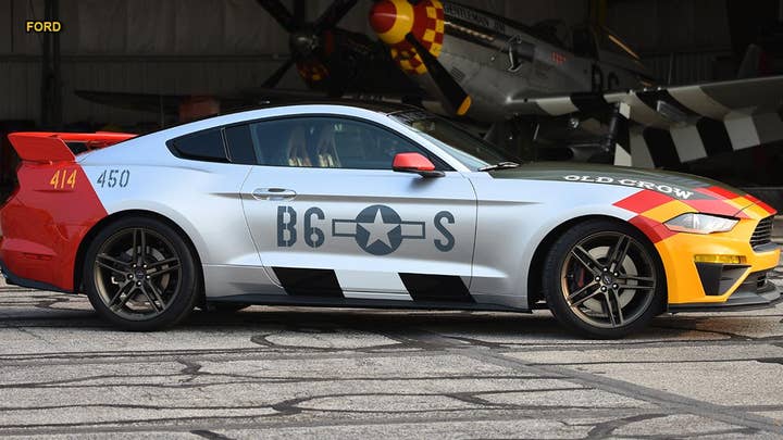 Ford honors World War II flying ace 'Bud' Anderson with custom Mustang tribute car