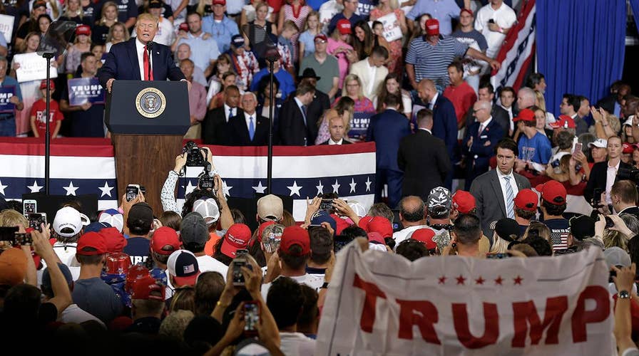 Trump supporters chant 'send her back' during campaign rally in North Carolina