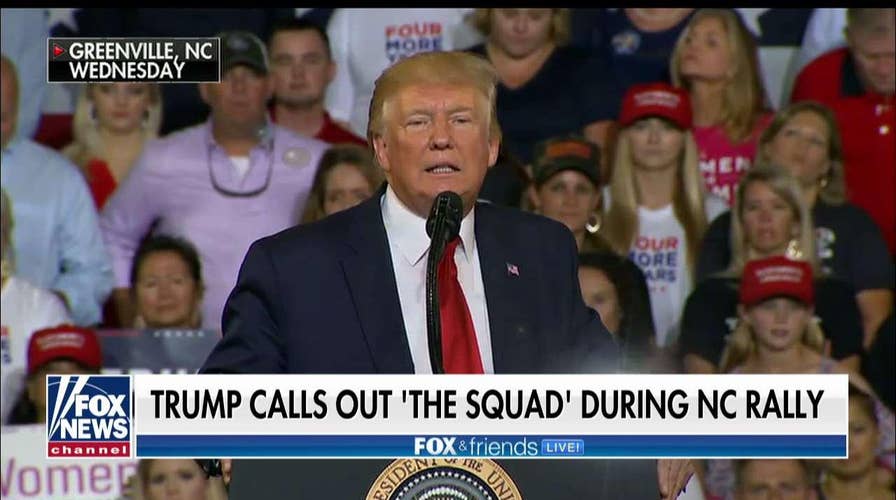 'Fox &amp; Friends' hosts on Trump's North Carolina rally: 2020 race is becoming Trump vs. The Squad