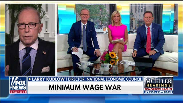 Kudlow responds to Rashida Tlaib's $20 minimum wage proposal