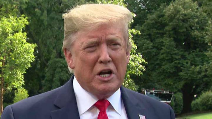 President Trump answers questions following Robert Mueller's Capitol Hill testimony