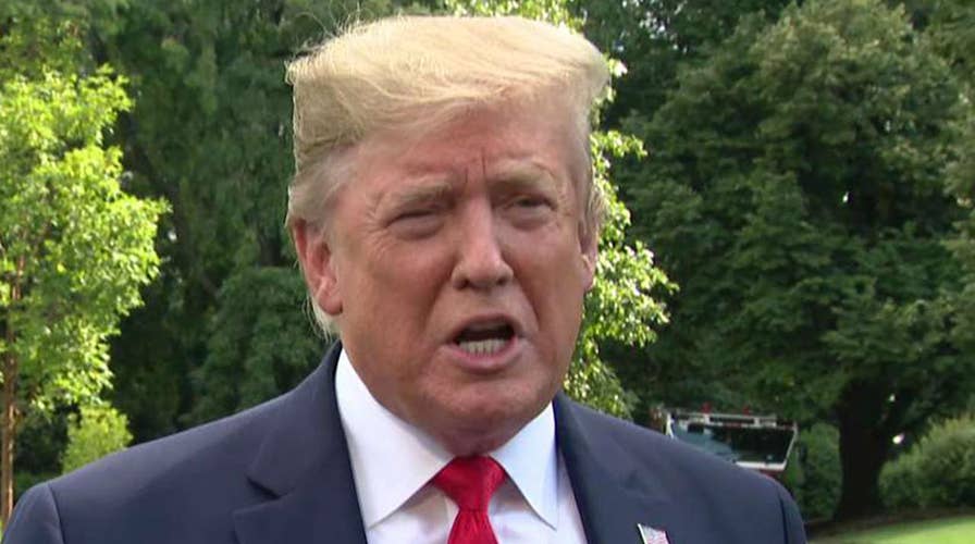 President Trump answers questions following Robert Mueller's Capitol Hill testimony