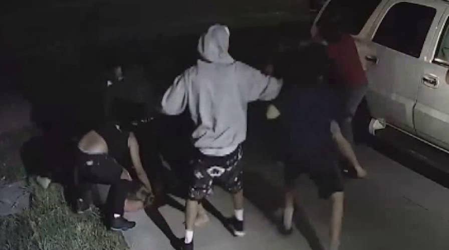 Couple brutally attacked by a group of teenagers outside their home in Stockton, California