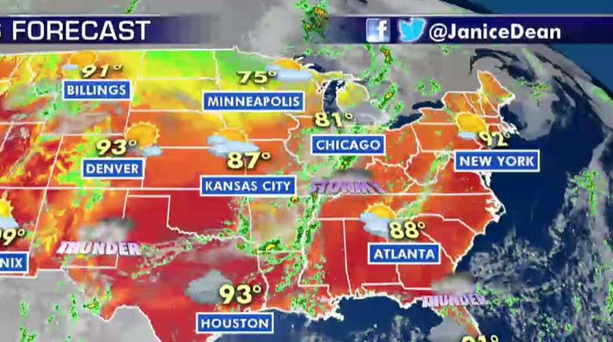 National forecast for Monday, July 29