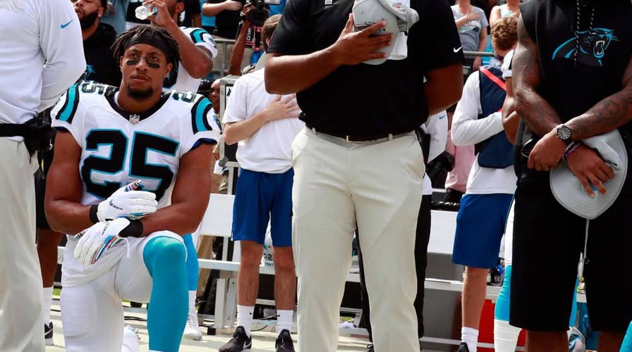 Carolina Panthers' Eric Reid reveals when he will stop kneeling during the national anthem