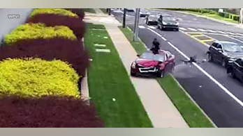 Philadelphia driver jumps out of sunroof after rear-ending car