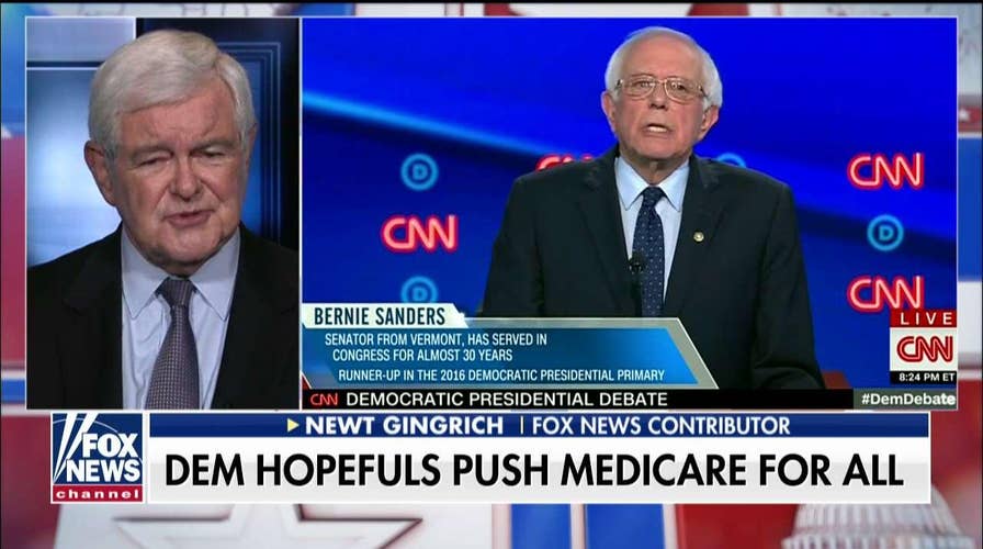 Newt Gingrich on why President Trump 'could not have hoped for a better' Dem debate