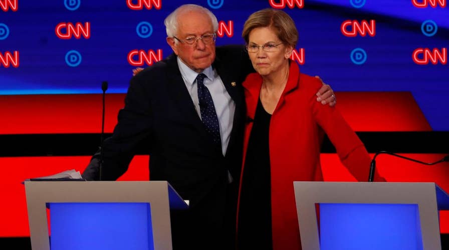 Moderate Democratic presidential hopefuls target Sanders, Warren over far-left policies