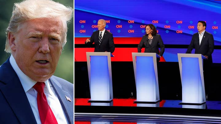 President Trump reacts to Democratic debate, says candidates won't keep America great