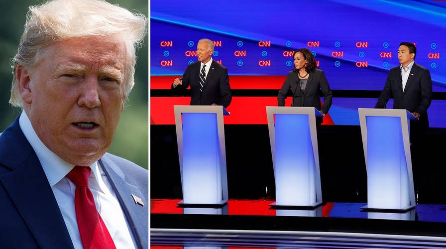 President Trump reacts to Democratic debate, says candidates won't keep America great