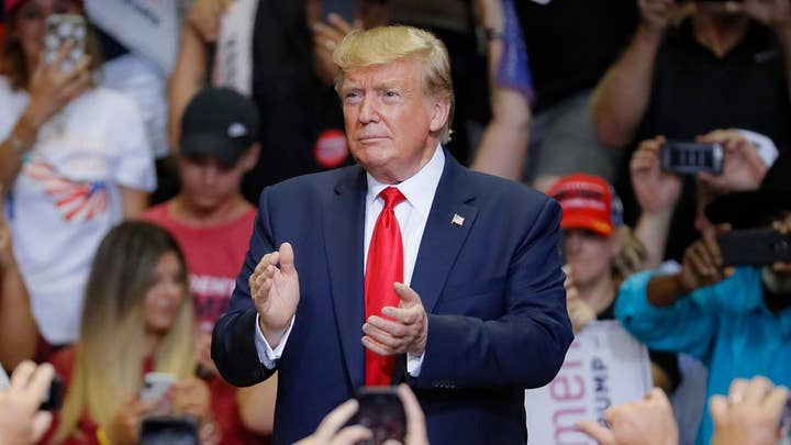 President Trump addresses supporters at campaign rally in Ohio