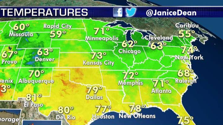 National forecast for Friday, August 2: Showers and thunderstorms for the Plains states