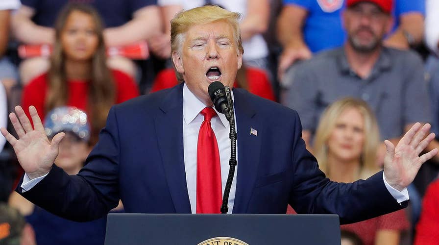 Trump slams California homelessness problem during Ohio rally