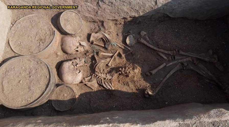 4,000-year-old grave of boy and girl has one unusual feature