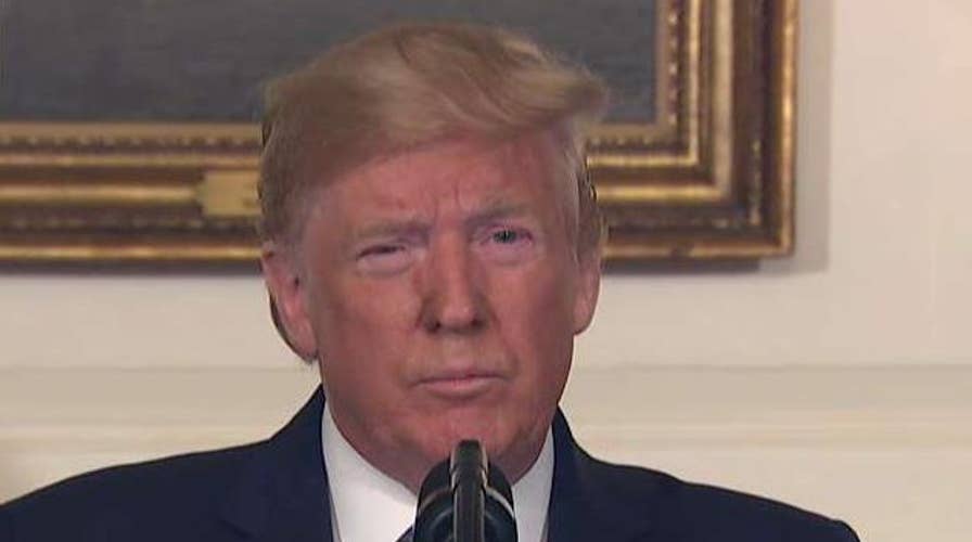 Trump says mass shootings are crime against humanity, vows to act with urgent resolve