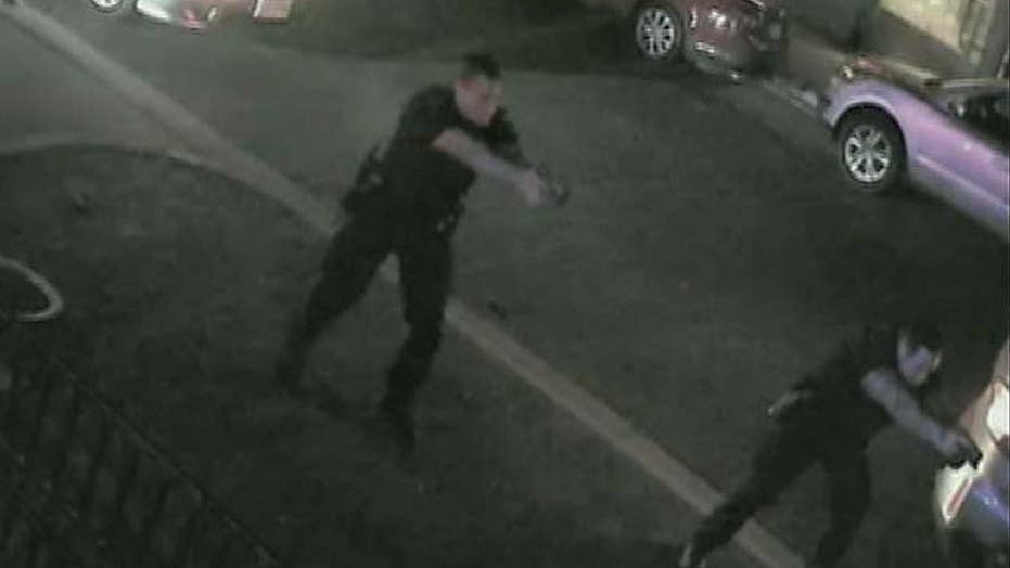 Dayton shooting, chaos captured on surveillance video as officers seen