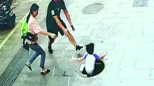 Video shows 3-year-old boy’s terrifying fall into manhole in China