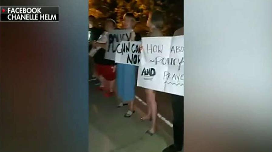 Protesters shout death threats at Sen. Mitch McConnell's home