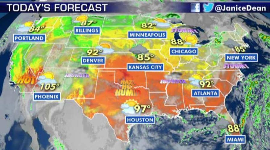 National forecast for Wednesday, August 7