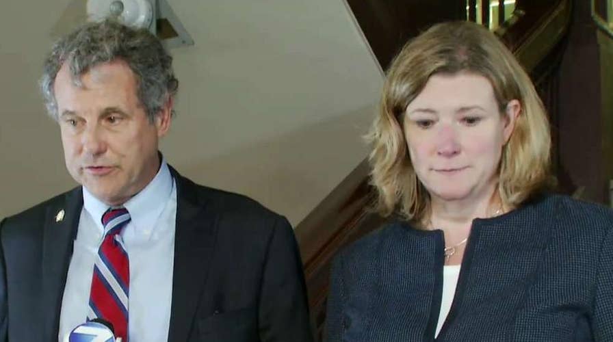 Sen. Sherrod Brown and Dayton, Ohio Mayor Nan Whaley speak after Trump visits mass shooting survivors