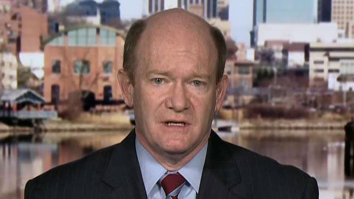 Trump needs to address his divisive rhetoric after mass shootings, Sen. Coons says