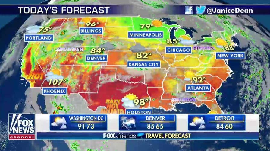 National forecast for Thursday, August 8