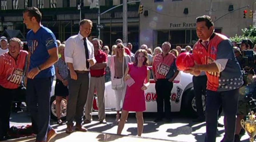 The hosts compete in a bowling competition!