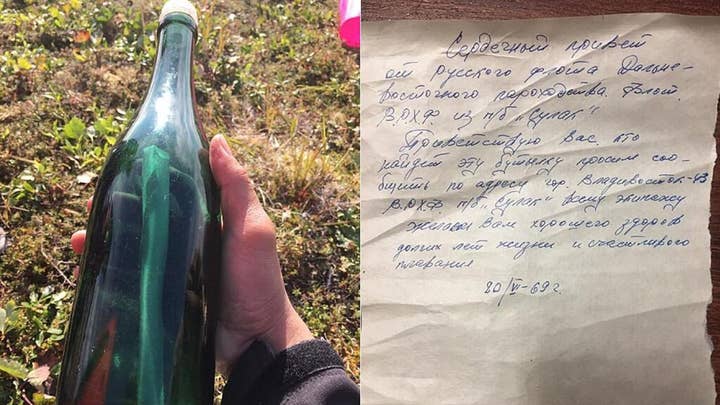 A 50-year-old Soviet message in a bottle has washed ashore in Alaska