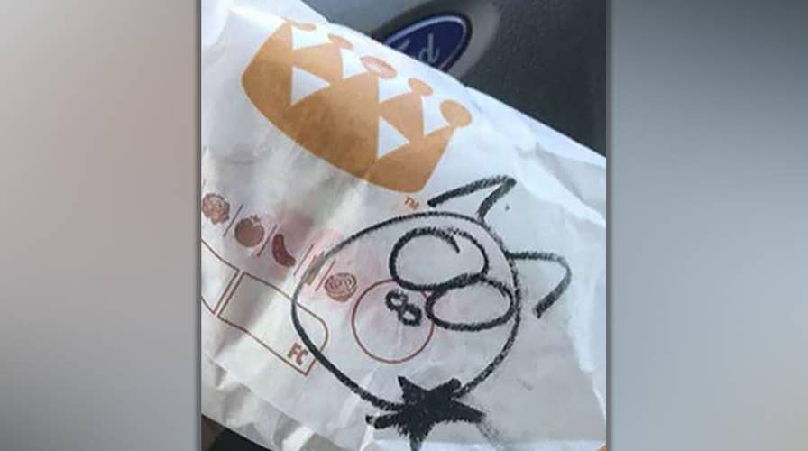 Burger King workers fired after drawing pig on officer's burger wrapper, burning food