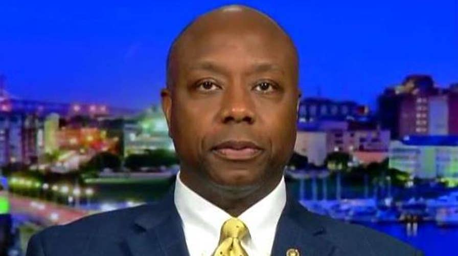 Sen. Scott hits back at Democrats calling Trump racist