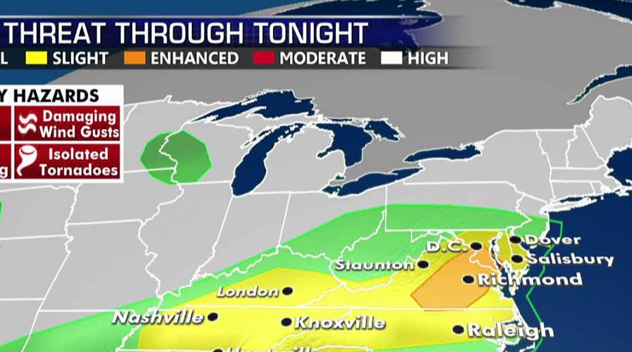 National forecast for Tuesday, August 13