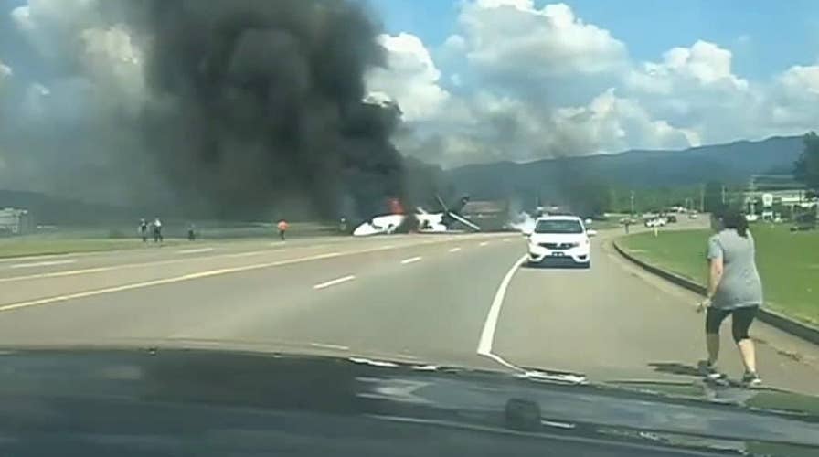 Raw video: NASCAR star Dale Earnhardt Jr.'s private plane crashes near Virginia highway