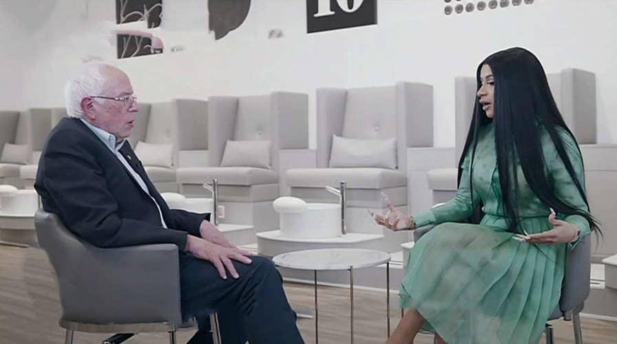 Bernie Sanders visits nail salon with Cardi B