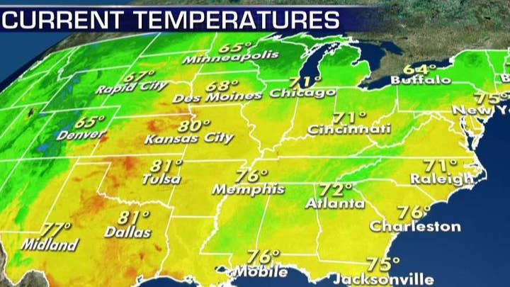 National forecast for Tuesday, August 20