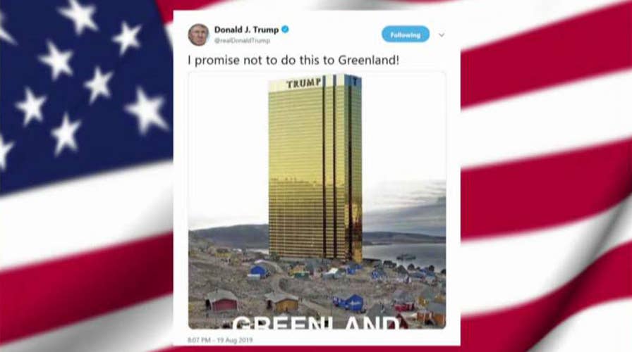 President Trump tweets image of new Trump tower on the shores of Greenland