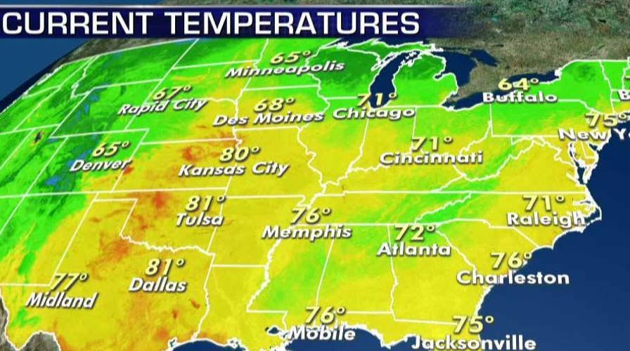 National forecast for Tuesday, August 20