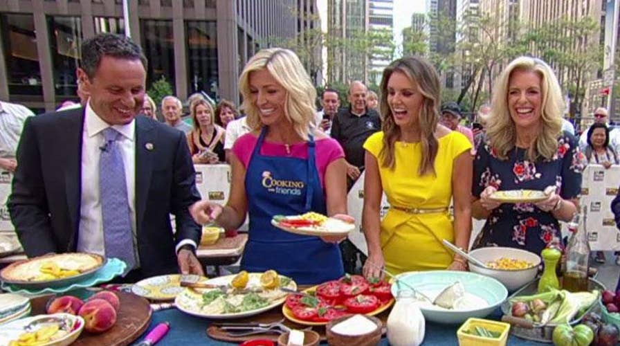 Ainsley Earhardt's grilled flounder, grits and corn salad