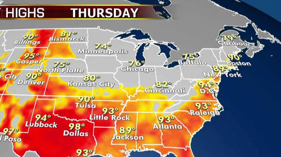 National forecast for Thursday, August 22