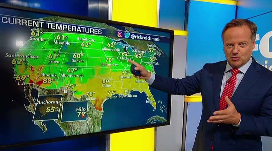 National forecast for Saturday, August 24