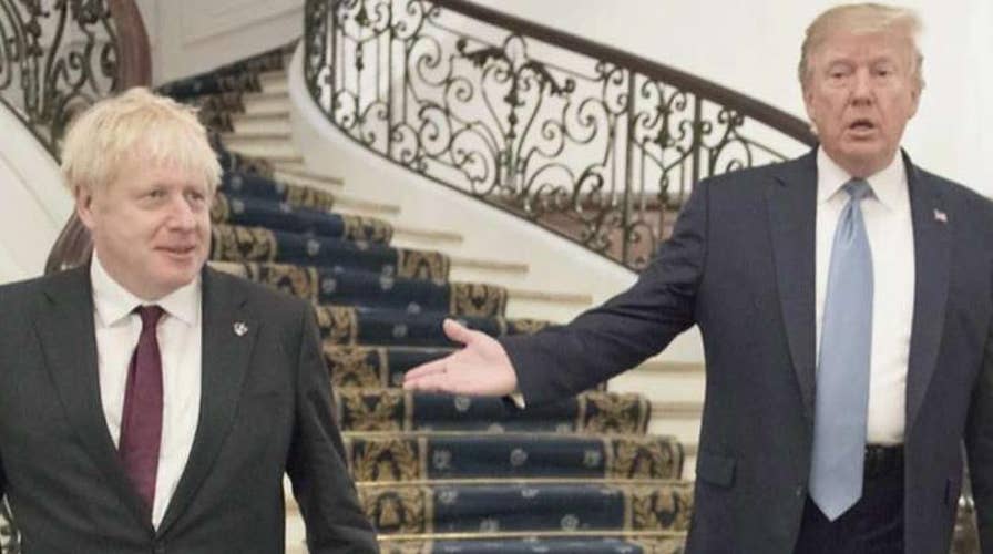 Trump meets with UK Prime Minister Boris Johnson at G7 Summit