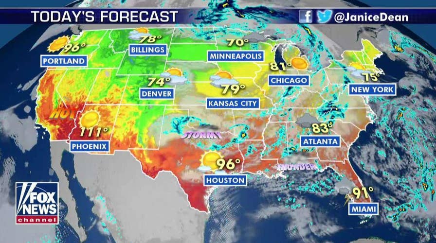 National forecast for Tuesday, August 27