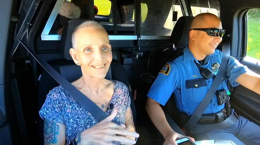 Woman diagnosed with terminal cancer gets to live dream with ride-along with police