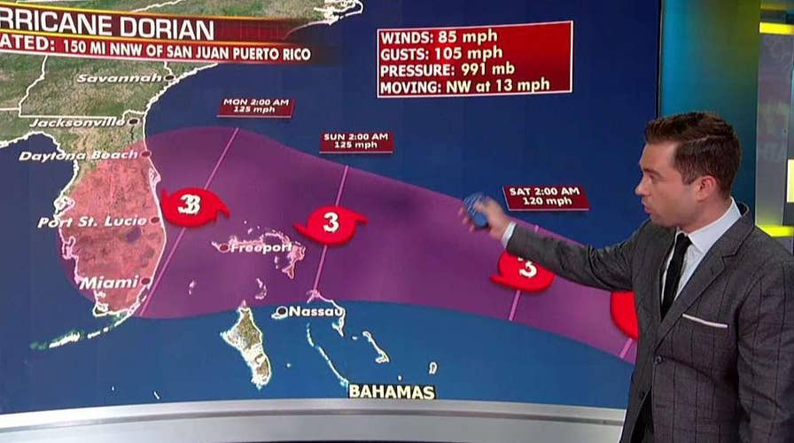 Dorian expected to make landfall in Florida as category 3 hurricane