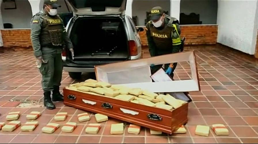 Marijuana filled coffin found by Colombian police