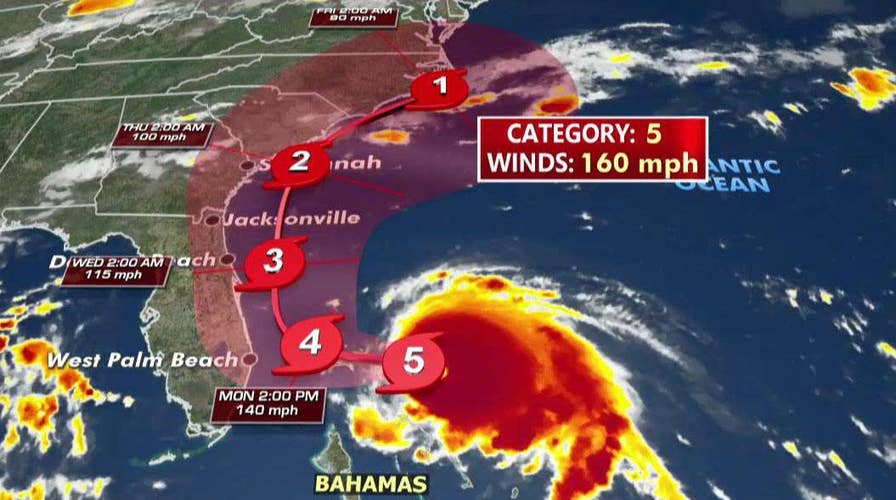Hurricane Dorian upgraded to Category 5