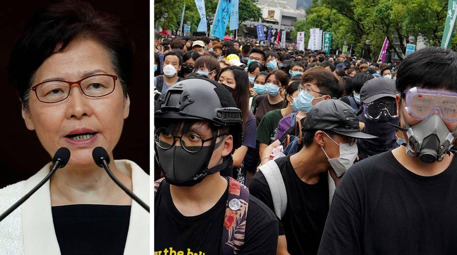 China's Chief Executive Carrie Lam says there are no plans to send the military to Hong Kong as protests continue